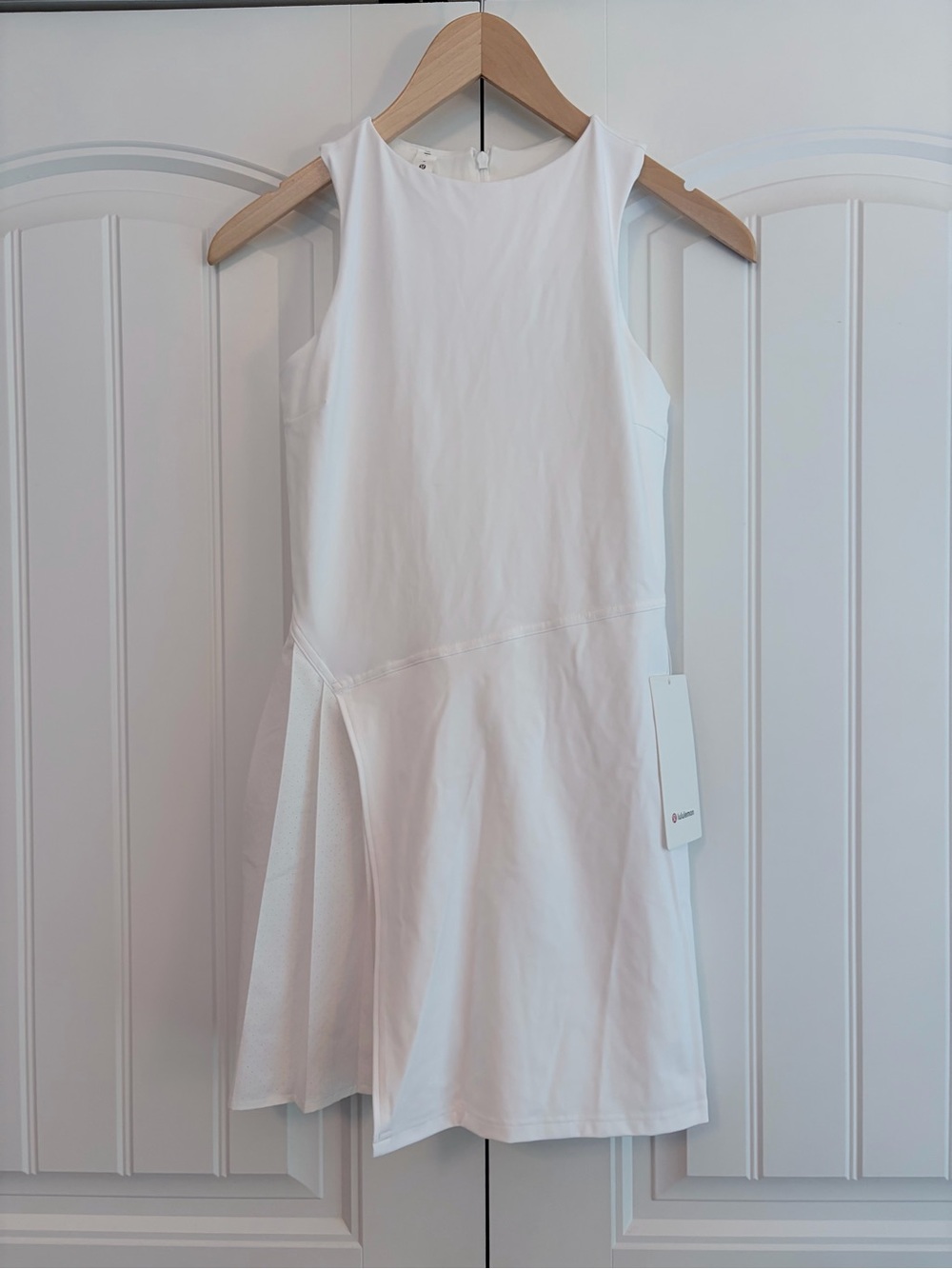 lululemon athletica White Sleeveless Flared Side Mini Dress